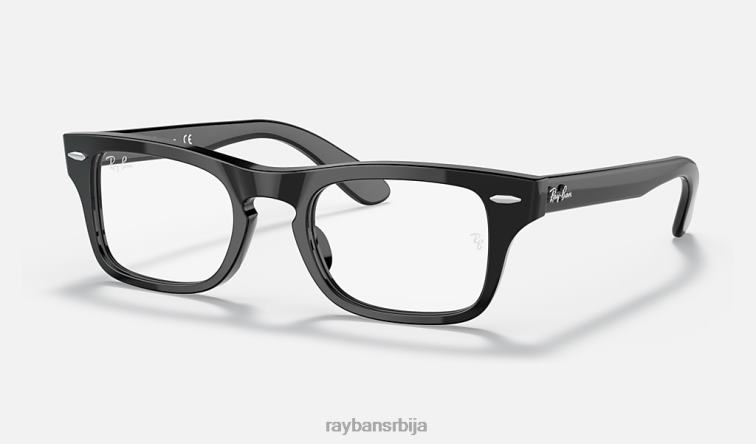 Ray-Ban бурбанк оптицс P0HP2758 наочаре углачана црна клинци