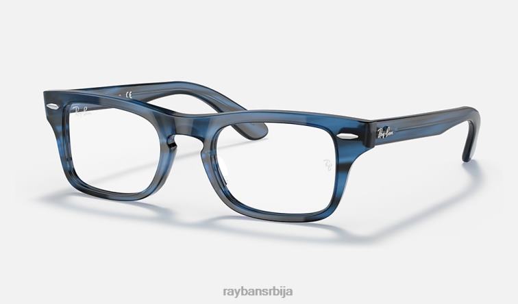 Ray-Ban бурбанк оптицс P0HP2759 наочаре углачана пругаста плава клинци