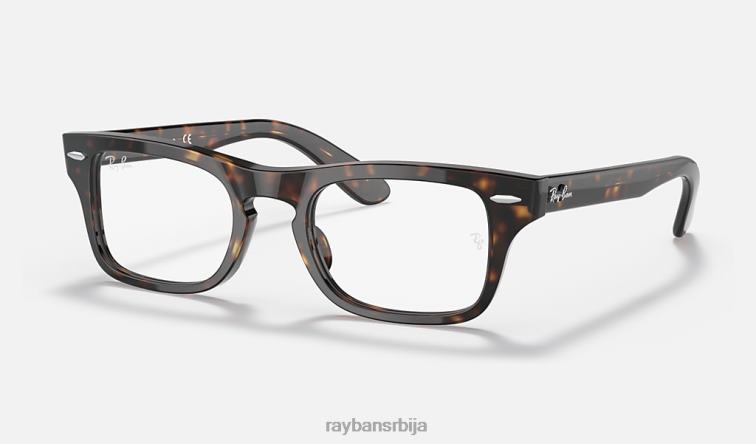 Ray-Ban бурбанк оптицс P0HP2761 наочаре углађена хавана клинци