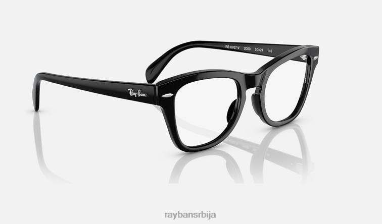 Ray-Ban рб0707 оптицс P0HP1781 наочаре углачана црна мушкарци