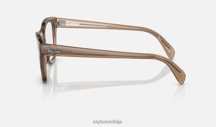 Ray-Ban рб0707 оптицс P0HP1783 наочаре углачан провидан светло браон мушкарци