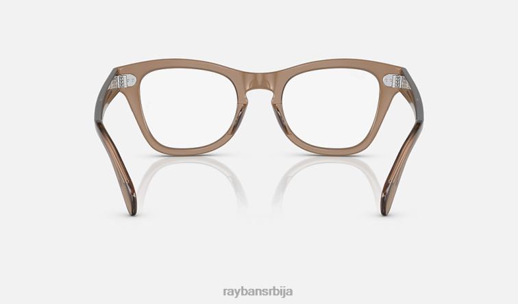 Ray-Ban рб0707 оптицс P0HP1783 наочаре углачан провидан светло браон мушкарци