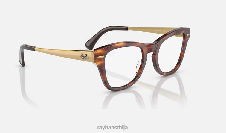 Ray-Ban рб0707вм оптицс P0HP2177 наочаре углачана пругаста хавана мушкарци