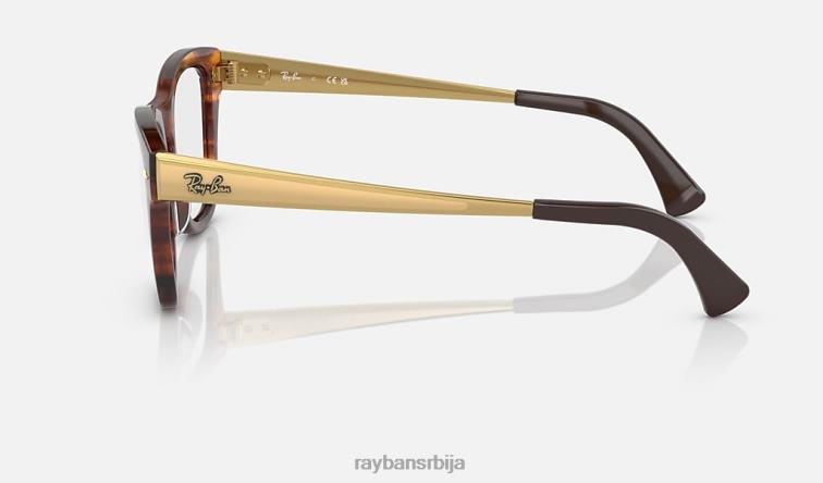 Ray-Ban рб0707вм оптицс P0HP2177 наочаре углачана пругаста хавана мушкарци