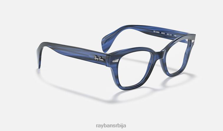Ray-Ban рб0880 оптицс P0HP2133 наочаре углачана пругаста плава мушкарци