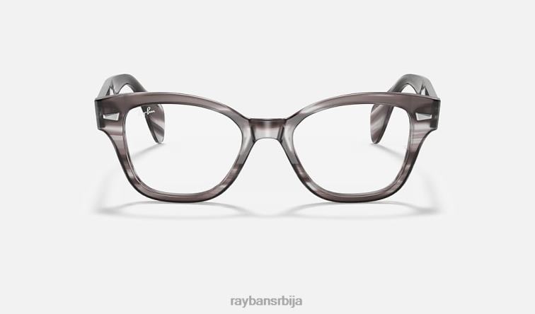 Ray-Ban рб0880 оптицс P0HP2134 наочаре углачана пругаста сива мушкарци