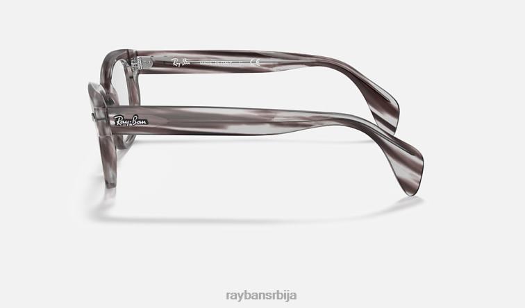 Ray-Ban рб0880 оптицс P0HP2134 наочаре углачана пругаста сива мушкарци