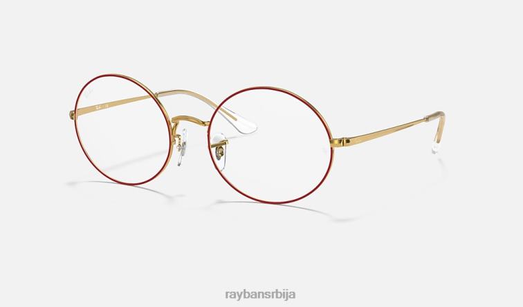 Ray-Ban рб1970в овал P0HP2370 наочаре углачано црвено мушкарци