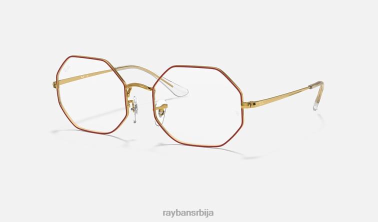 Ray-Ban рб1972в оцтагон P0HP2389 наочаре углачано црвено мушкарци