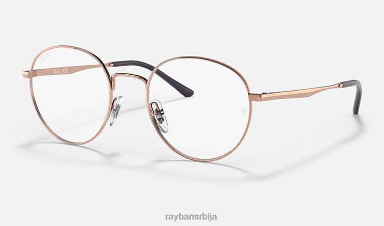 Ray-Ban рб3681 оптицс P0HP1959 наочаре углачано ружичасто злато мушкарци