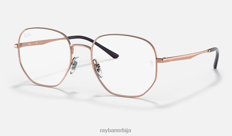 Ray-Ban рб3682 оптицс P0HP1935 наочаре углачано ружичасто злато мушкарци