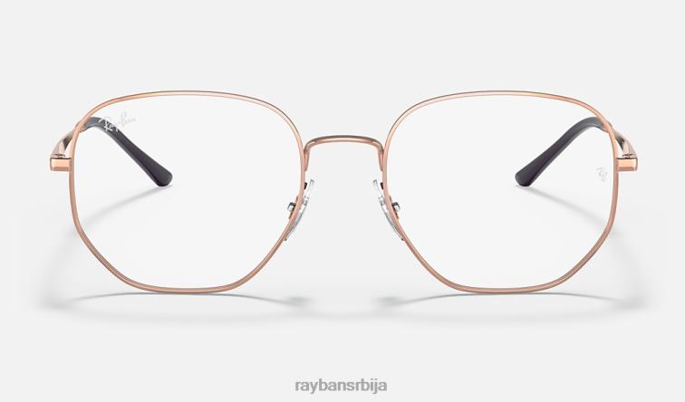 Ray-Ban рб3682 оптицс P0HP1935 наочаре углачано ружичасто злато мушкарци