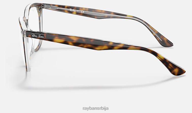 Ray-Ban рб4362 оптицс P0HP1967 наочаре углачана хавана на провидном мушкарци