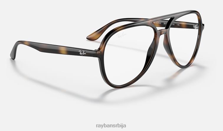 Ray-Ban рб4376в оптицс P0HP1804 наочаре углађена хавана мушкарци