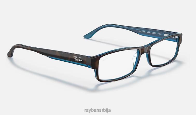Ray-Ban рб5114 оптицс P0HP2247 наочаре углачана хавана на плавом мушкарци