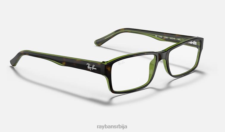 Ray-Ban рб5169 оптицс P0HP1770 наочаре углачана хавана на зеленом мушкарци