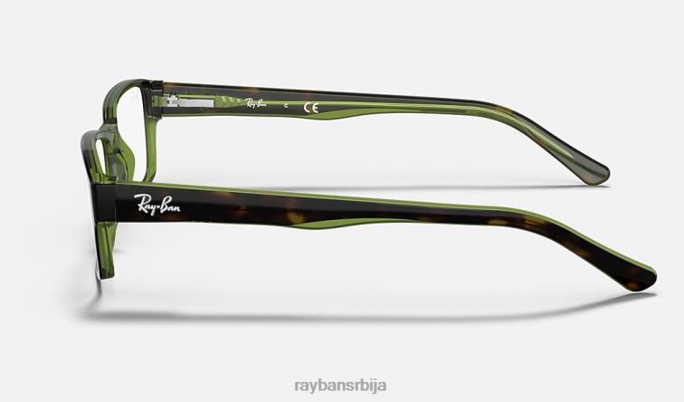 Ray-Ban рб5169 оптицс P0HP1770 наочаре углачана хавана на зеленом мушкарци