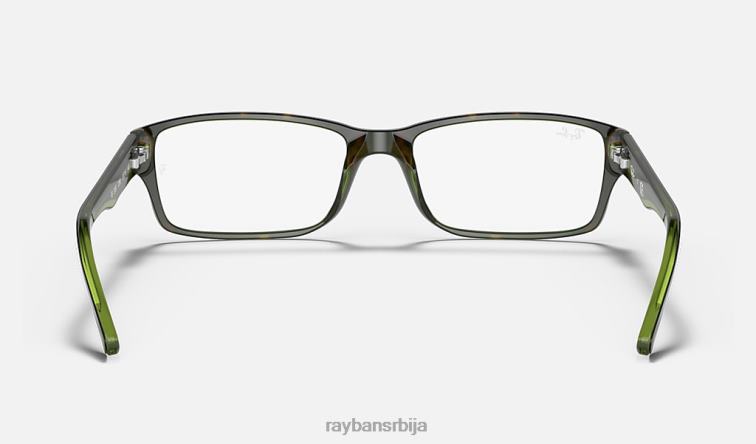Ray-Ban рб5169 оптицс P0HP1770 наочаре углачана хавана на зеленом мушкарци
