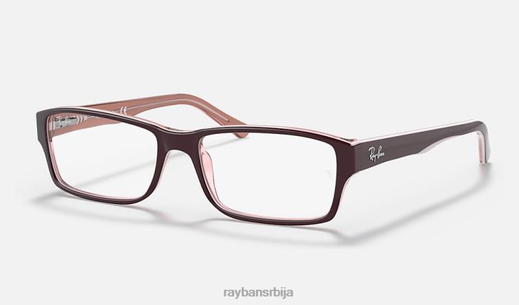 Ray-Ban рб5169 оптицс P0HP1775 наочаре углачан провидно браон мушкарци