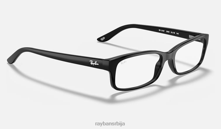 Ray-Ban рб5187 оптицс P0HP2230 наочаре углачана црна мушкарци