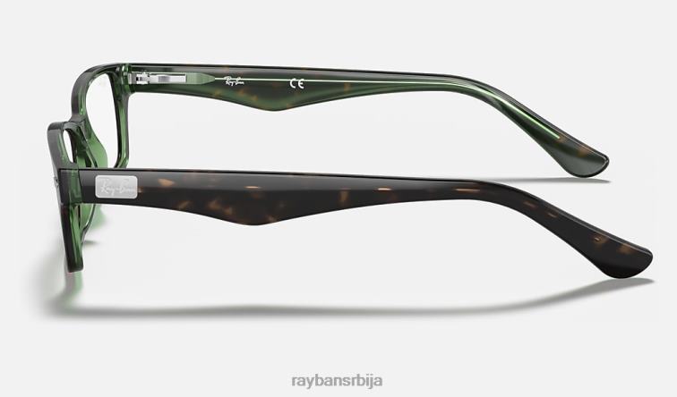 Ray-Ban рб5206 оптицс P0HP2249 наочаре углачана хавана на зеленом мушкарци