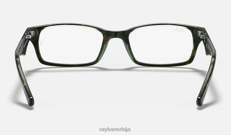 Ray-Ban рб5206 оптицс P0HP2249 наочаре углачана хавана на зеленом мушкарци