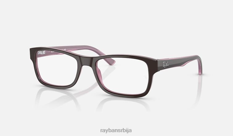 Ray-Ban рб5268 оптицс P0HP2193 наочаре углачано браон на розе мушкарци