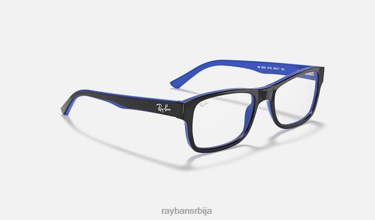 Ray-Ban рб5268 P0HP2236 наочаре углачано црно на плаво мушкарци