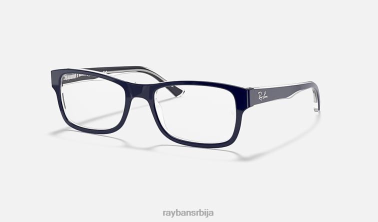 Ray-Ban рб5268 P0HP2237 наочаре углачано плаво на провидном мушкарци