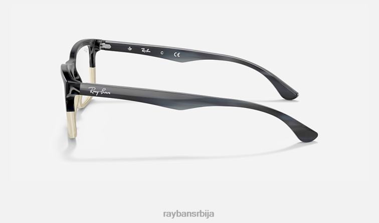 Ray-Ban рб5279 оптицс P0HP1736 наочаре углачан сиви рог мушкарци
