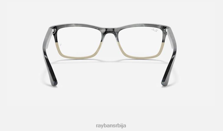 Ray-Ban рб5279 оптицс P0HP1736 наочаре углачан сиви рог мушкарци