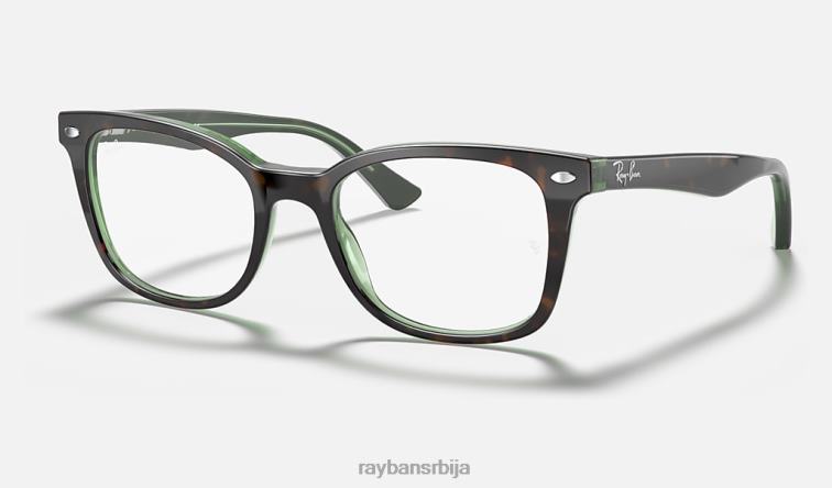 Ray-Ban рб5285 оптицс P0HP1863 наочаре углачана хавана на зеленом мушкарци