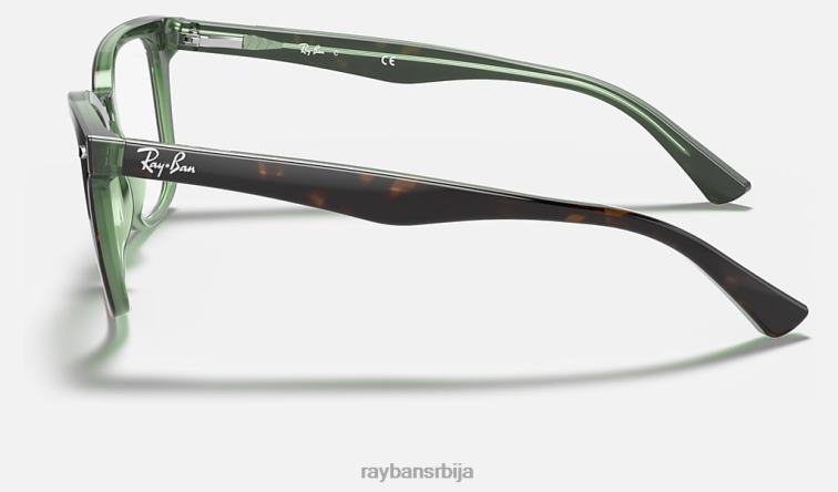 Ray-Ban рб5285 оптицс P0HP1863 наочаре углачана хавана на зеленом мушкарци