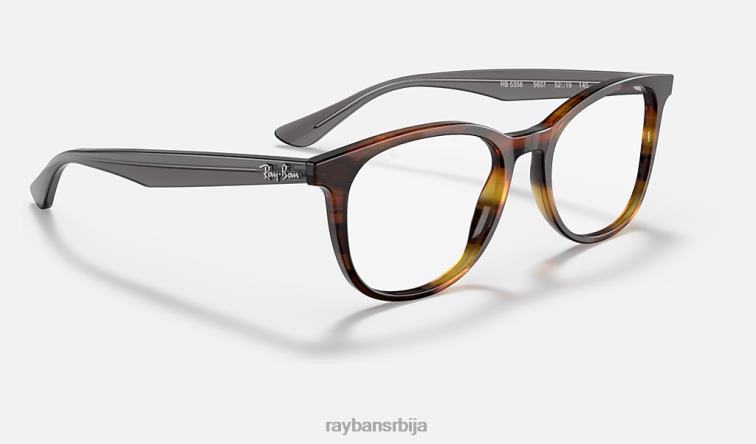 Ray-Ban рб5356 оптицс P0HP2340 наочаре углађена хавана мушкарци