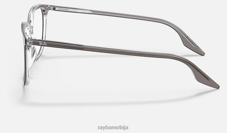 Ray-Ban рб5362 оптицс P0HP2097 наочаре полирано сиво на провидном мушкарци