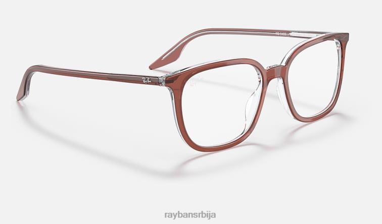 Ray-Ban рб5362 оптицс P0HP2098 наочаре полирано браон на провидном мушкарци