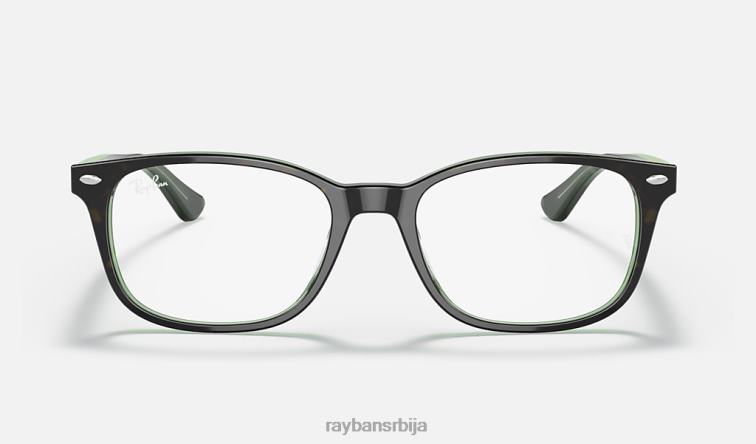 Ray-Ban рб5375 оптицс P0HP2053 наочаре углачана хавана на зеленом мушкарци