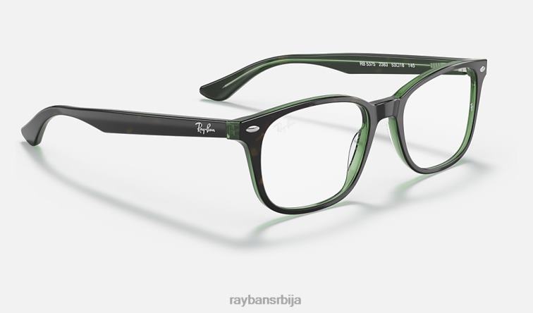 Ray-Ban рб5375 оптицс P0HP2053 наочаре углачана хавана на зеленом мушкарци