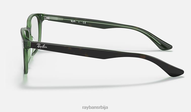 Ray-Ban рб5375 оптицс P0HP2053 наочаре углачана хавана на зеленом мушкарци