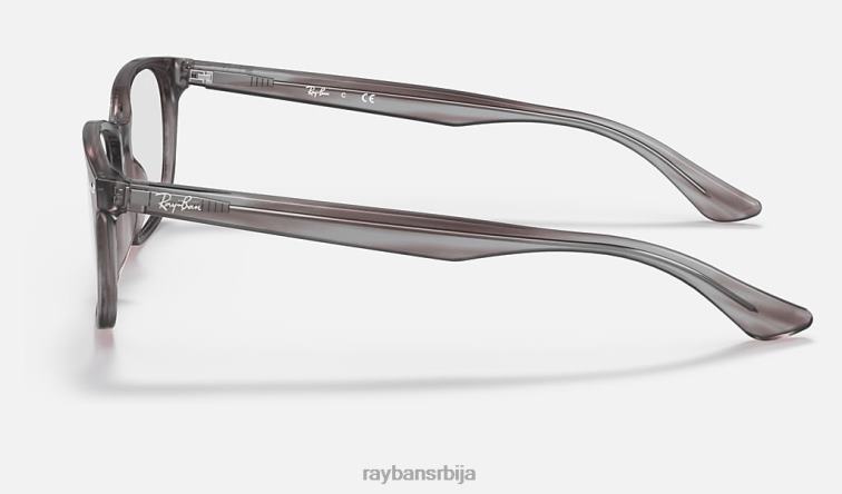 Ray-Ban рб5375 оптицс P0HP2055 наочаре углачана пругаста сива мушкарци