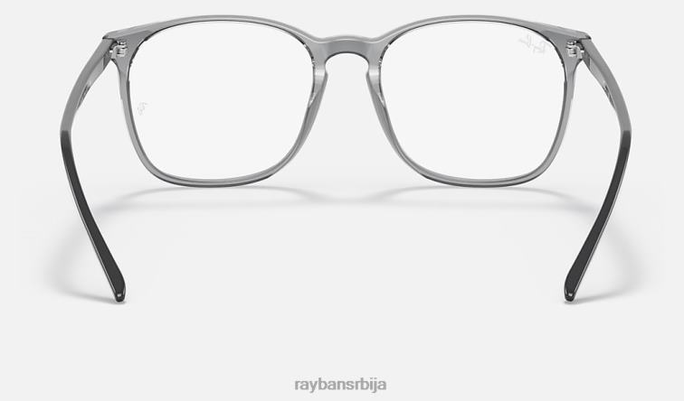 Ray-Ban рб5387 оптицс P0HP1587 наочаре углачана провидно сива мушкарци