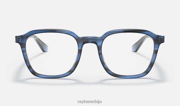 Ray-Ban рб5390 оптицс P0HP2350 наочаре углачана пругаста плава мушкарци