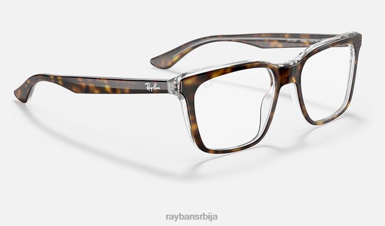 Ray-Ban рб5391 оптицс P0HP2456 наочаре углачана хавана на провидном мушкарци