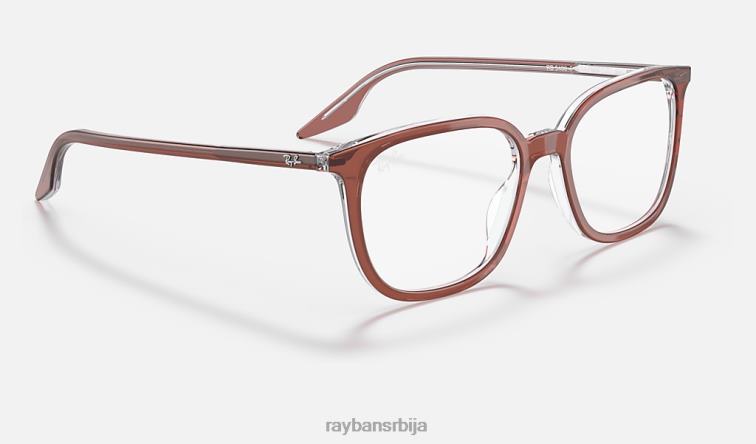 Ray-Ban рб5406 оптицс P0HP2030 наочаре полирано браон на провидном мушкарци