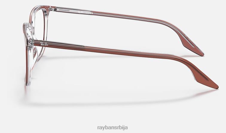 Ray-Ban рб5406 оптицс P0HP2030 наочаре полирано браон на провидном мушкарци