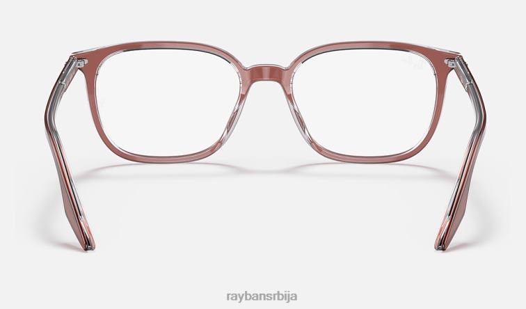 Ray-Ban рб5406 оптицс P0HP2030 наочаре полирано браон на провидном мушкарци