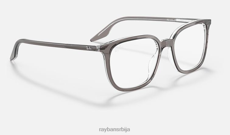 Ray-Ban рб5406 оптицс P0HP2031 наочаре полирано сиво на провидном мушкарци