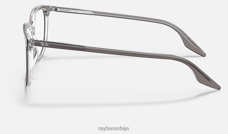 Ray-Ban рб5406 оптицс P0HP2031 наочаре полирано сиво на провидном мушкарци