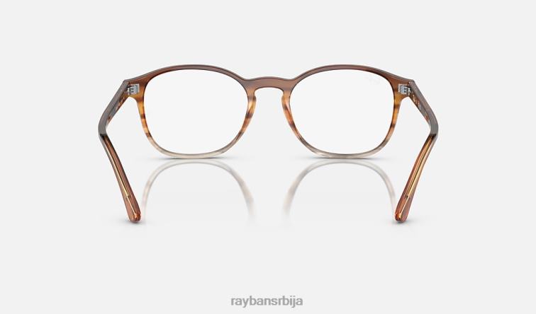 Ray-Ban рб5417 оптицс P0HP1625 наочаре углачане пругасте смеђе/жуте мушкарци