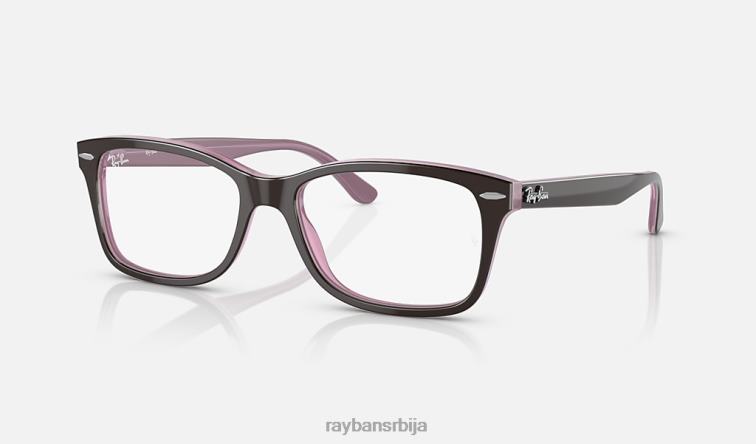 Ray-Ban рб5428 оптицс P0HP1850 наочаре углачано браон на розе мушкарци